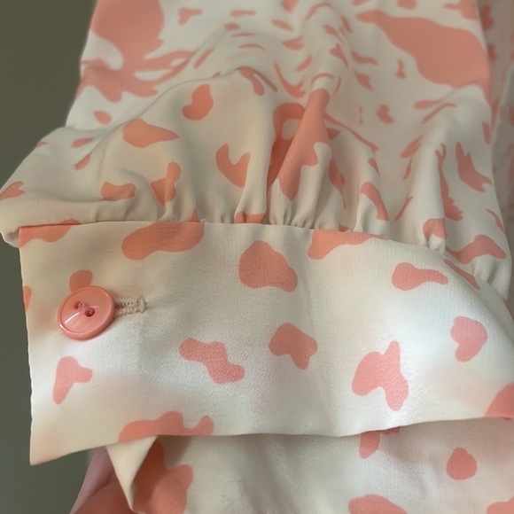 Vintage HHR lightweight print open front blazer with shoulder pads! - Picture 3 of 8